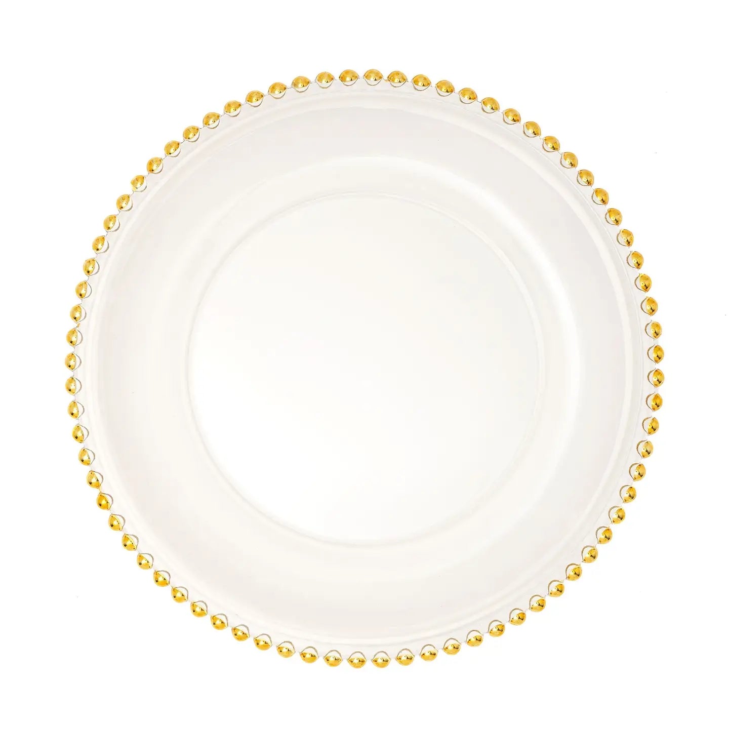 Glass Charger Beaded Plate