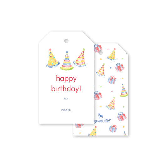 Party Confetti Hats Gift Tags