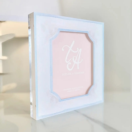 Acrylic Blue + White Magnetic Frame