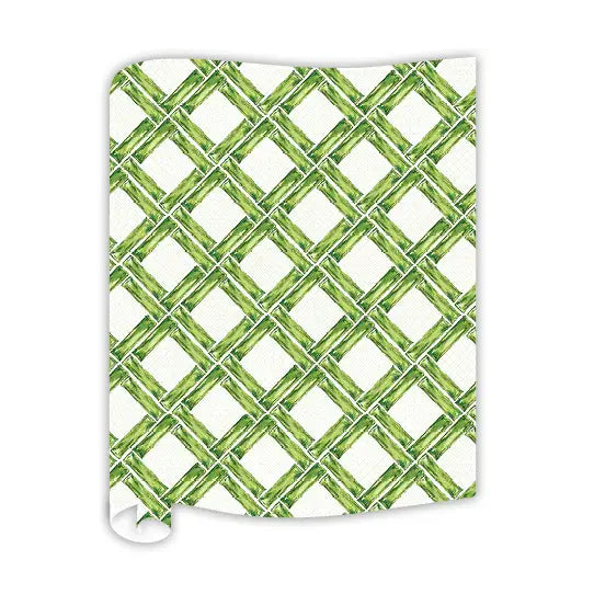 Interlocking Green Bamboo Table Runner