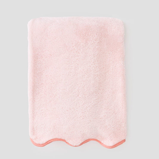 Pink Scallop Bath Towel