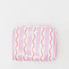 Pink Coral Stripe Toiletry Bag