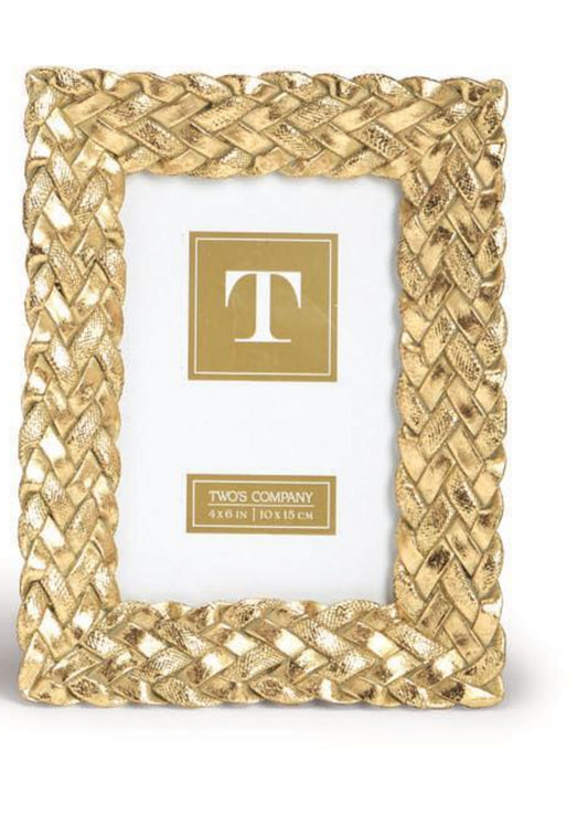 4x6 Gold Braided Frame