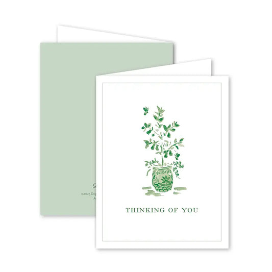 Heron Green Topiary Thinking of You Card