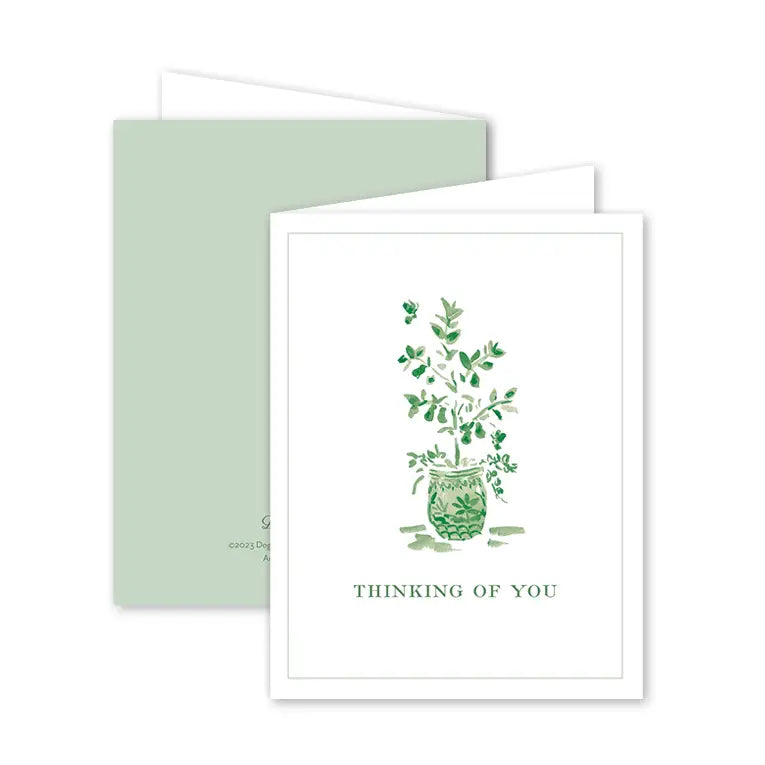 Heron Green Topiary Thinking of You Card