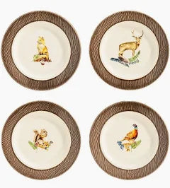 FW Animal Cocktail Plates Set/4