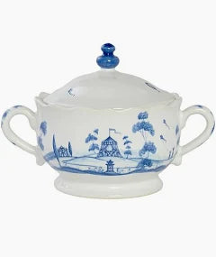 Country Estate Delft Blue Sugar Pot