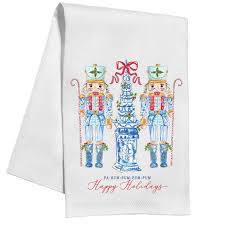 Kitchen Towel Blue and White Nutcrackers