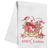 Kitchen Towel Santa Sleigh