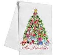 Kitchen Towel Christmas Tree with Gifts