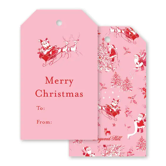 St. Nick Pink Gift Tags