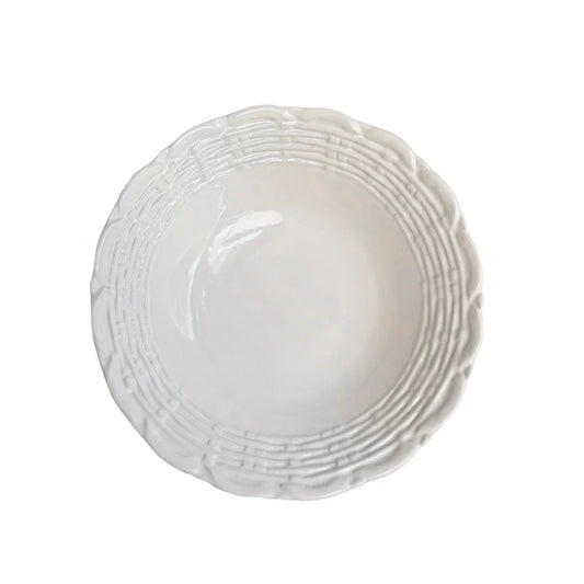 English Creme Basket Jubilee Pasta/Soup Bowl