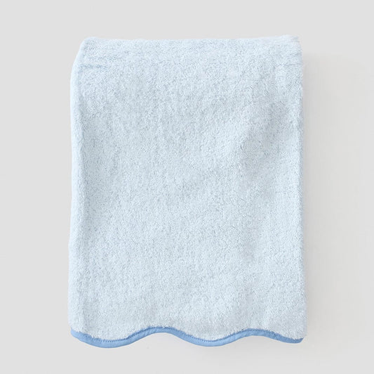 Blue Scallop Bath Towel