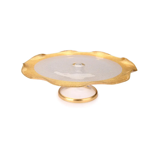 12" Cake Stand Gold Border