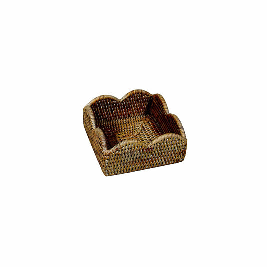 Rattan Cocktail Scallop Napkin Holder