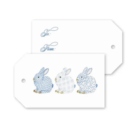 Porcelain Bunnies Gift Tags