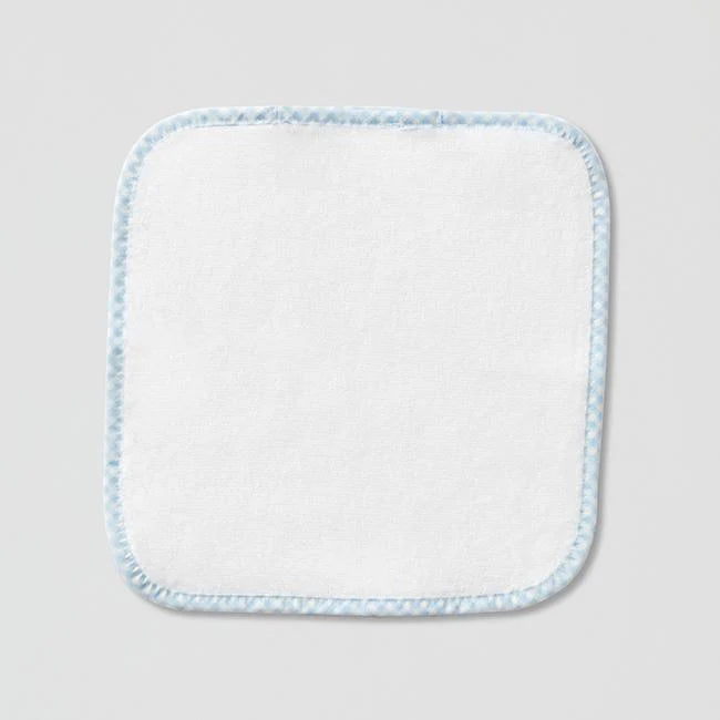 Blue Gingham Baby Washcloth