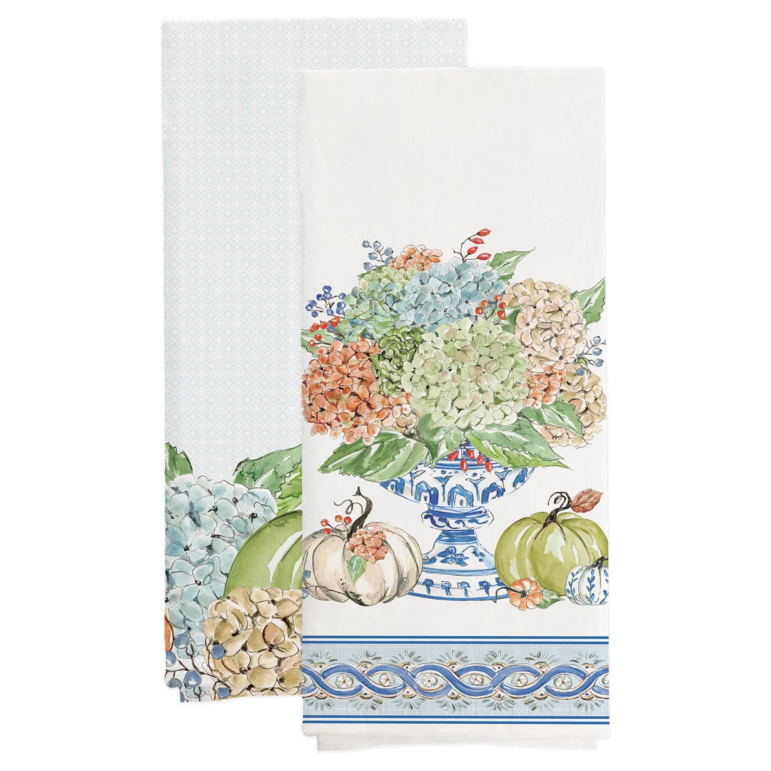 Fall Hydrangea Vase Tea Towel