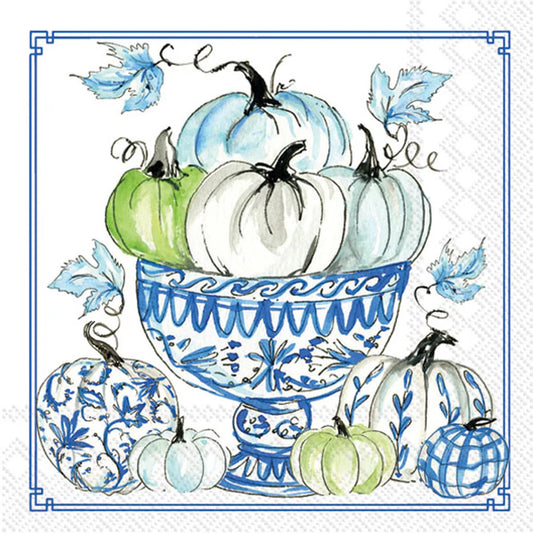 Chinoiserie Pumpkin Cocktail Napkin