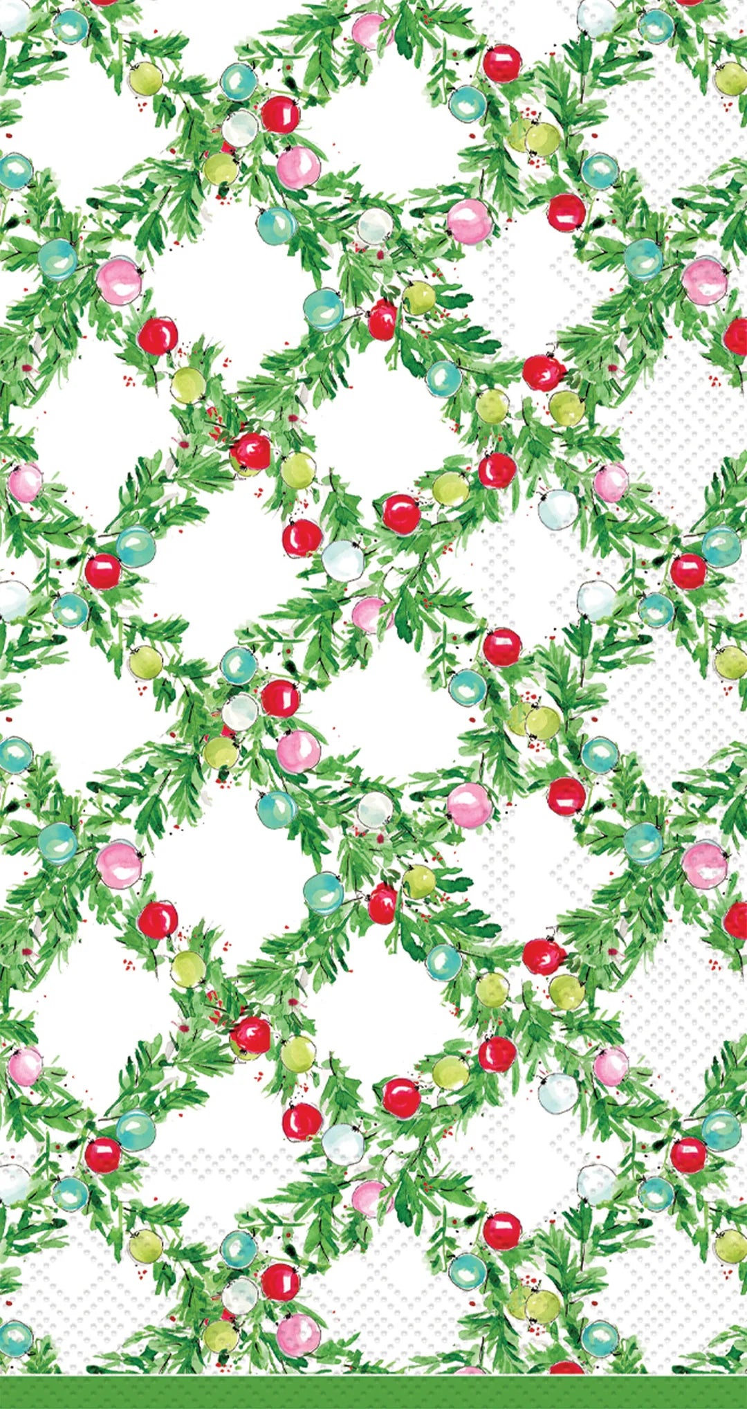 Ornaments & Lattice Guest Napkins