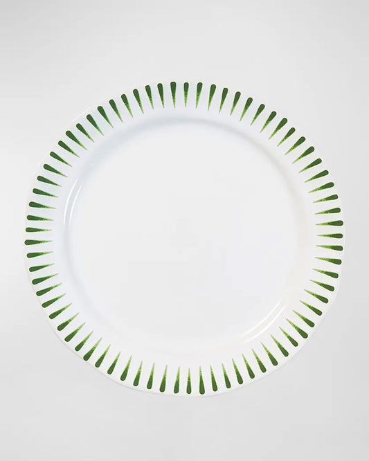 Sitio Stripe Dinner Plate - Basil