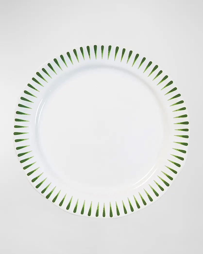 Sitio Stripe Dinner Plate - Basil