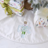 30" Ivory Tree Skirt with Nutcracker