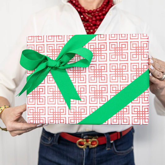 Red Bamboo Fret Gift Wrap