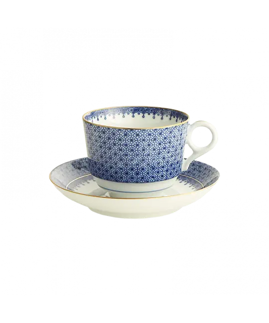 Blue Lace Tea Cup & Saucer