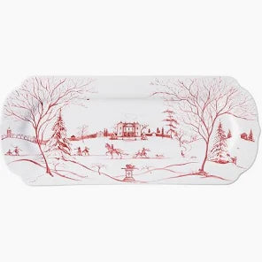 Country Estate Winter Frolic Ruby Hostess Tray