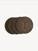 Monogrammed Leather Circle Coasters