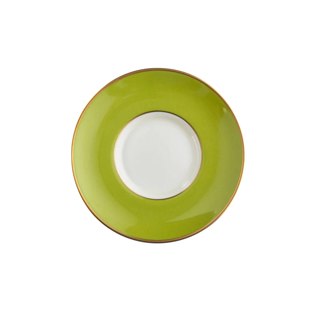 Apple Green & Gold Tea Saucer